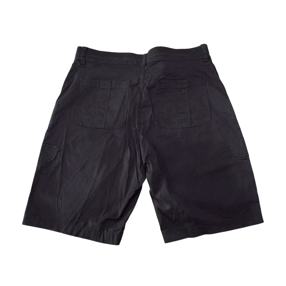 Lee Cargo Shorts Womens 16‎ Black  Relaxed Fit Mid Rise Utility Pocket